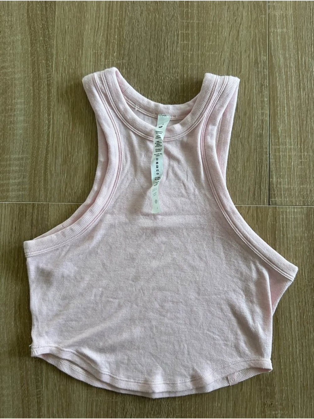 lululemon athletica Light Pink Ribbed Racerback Tank